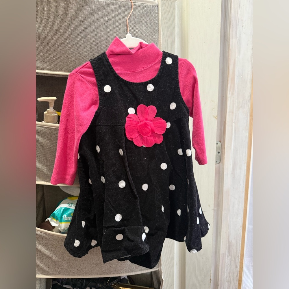 Vintage Bonnie Baby Polka Dot Dress w/ Top